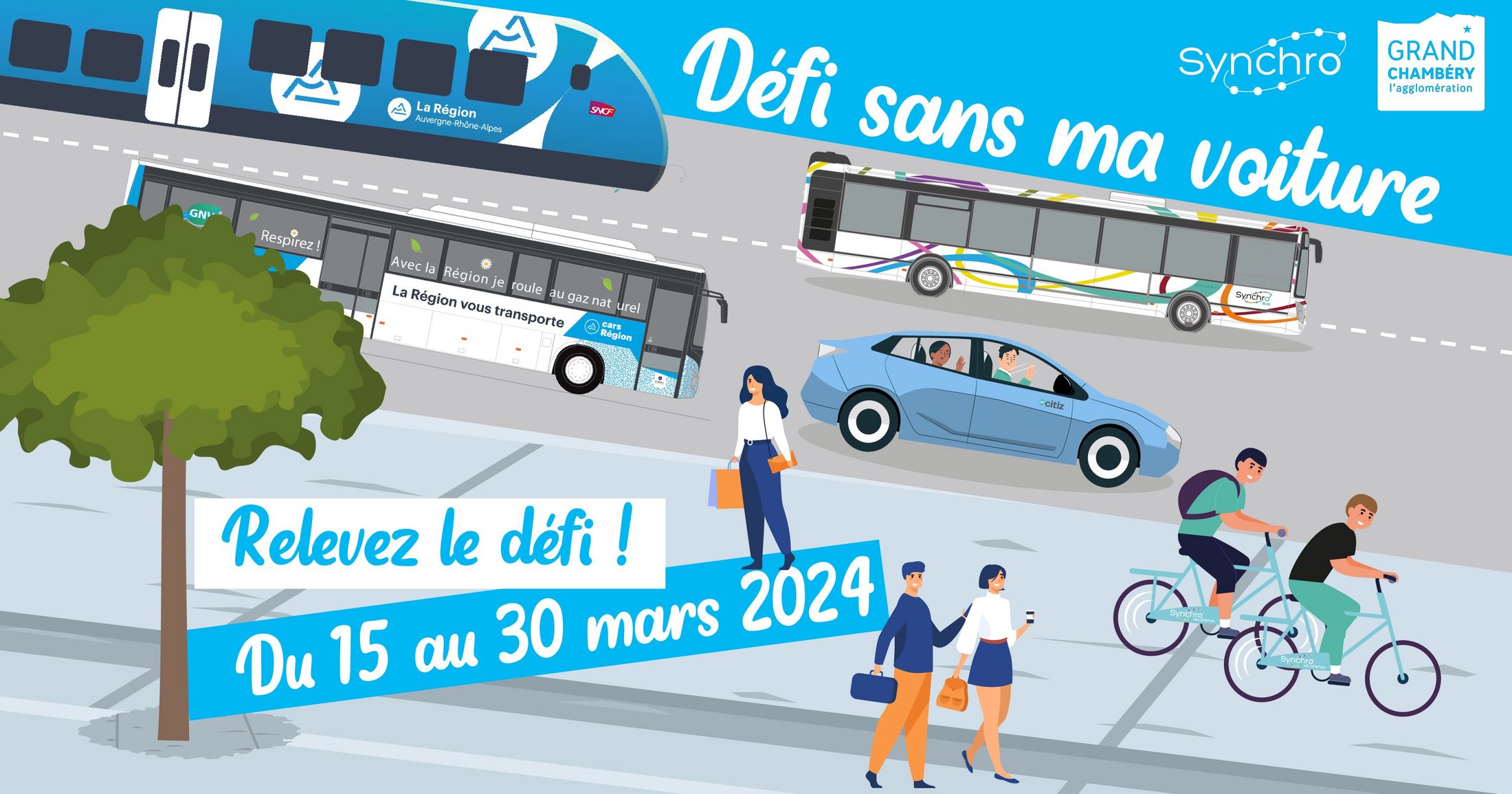 Défi sans ma voiture, relevez le défi du 15 au 30 mars 2024