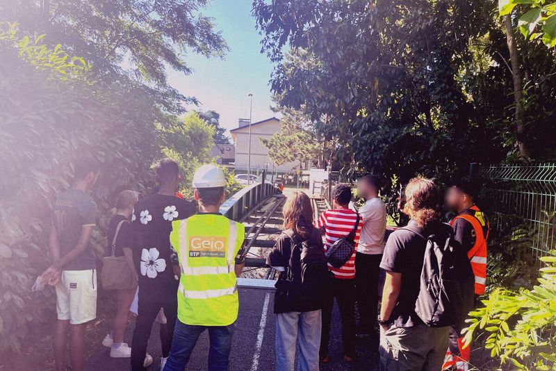 Visite de chantier de la passerelle des Sablons le 2 juillet 2026 dans le cadre des clauses sociales de Grand Chambéry