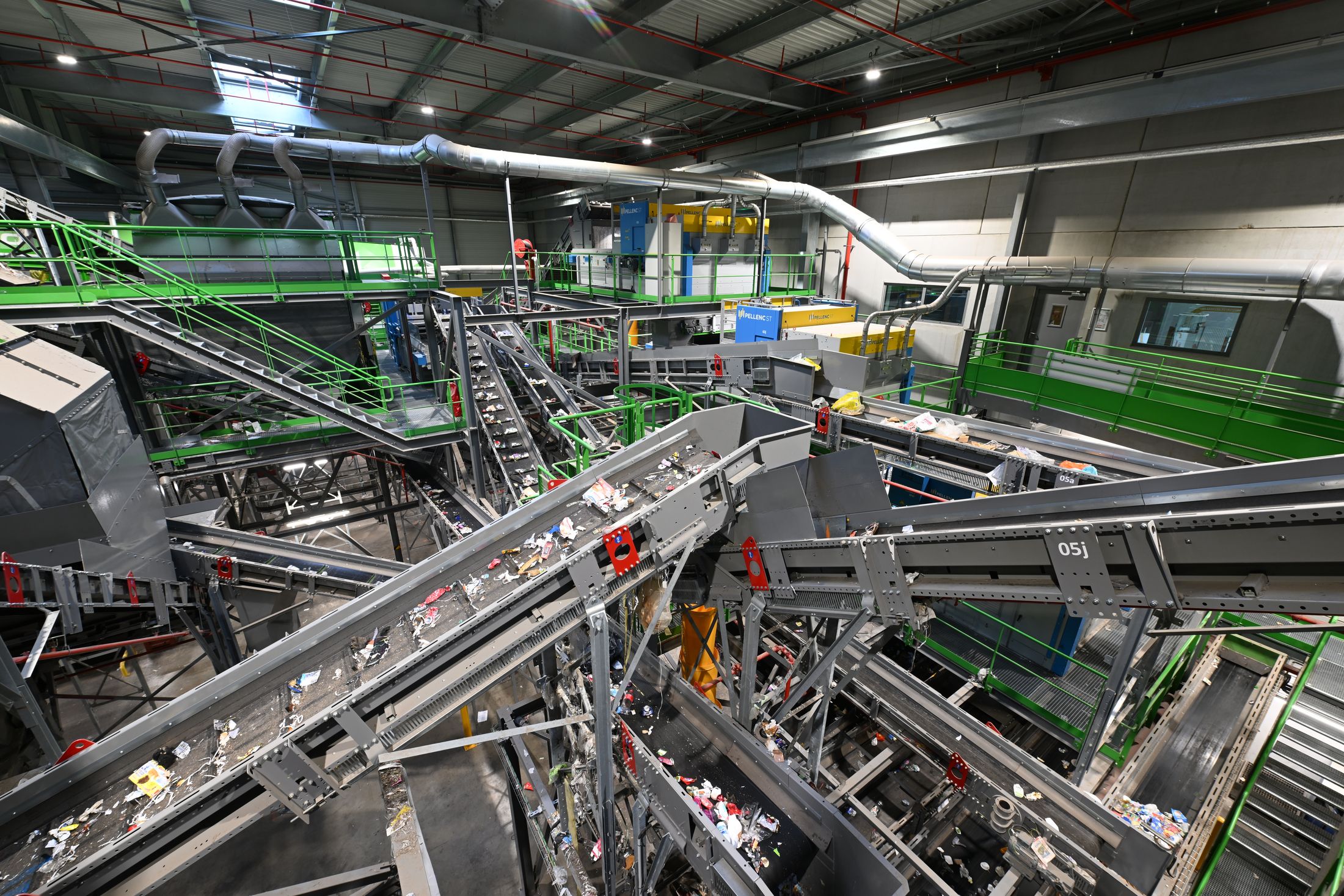 Vue intérieur du nouveau centre de tri 