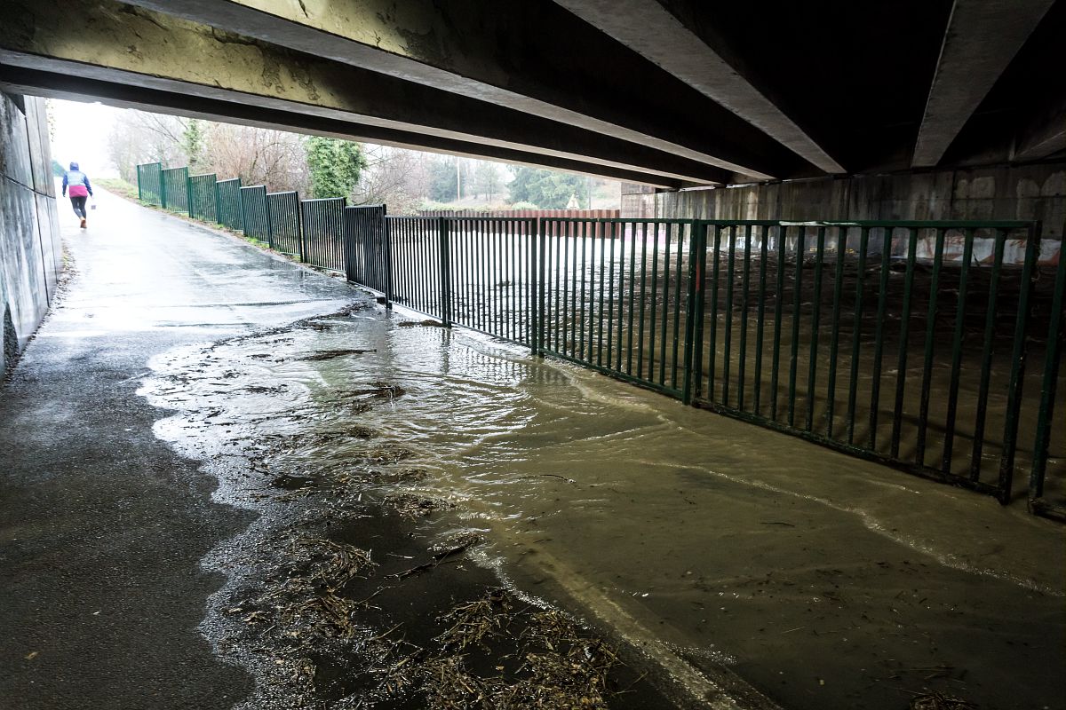 Une rivière en crue.
