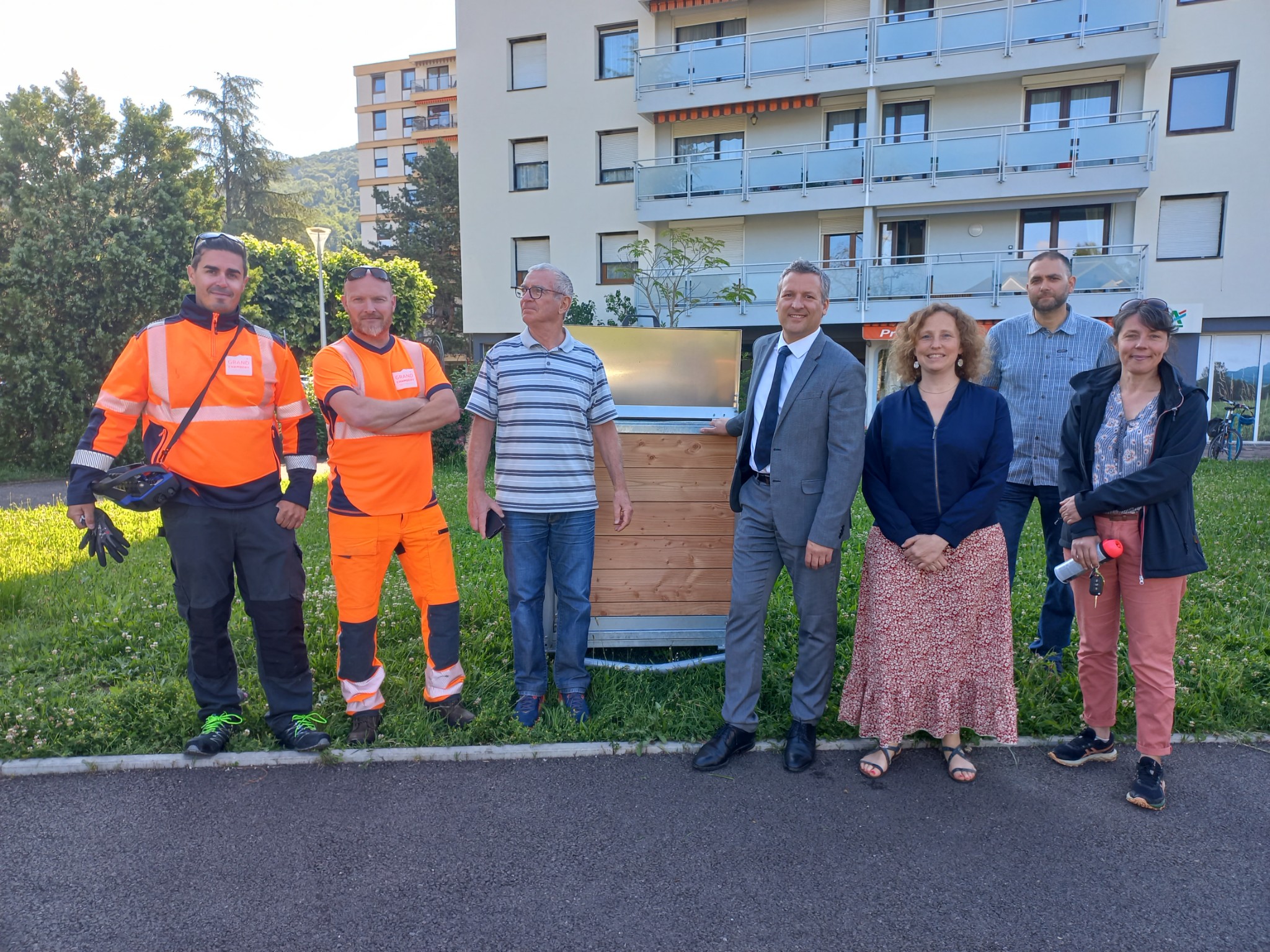 Inauguration de nouveau composteurs collectables sur la commune de Barby  