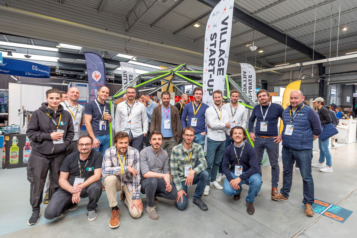photo de groupe lors d'un salon professionnel