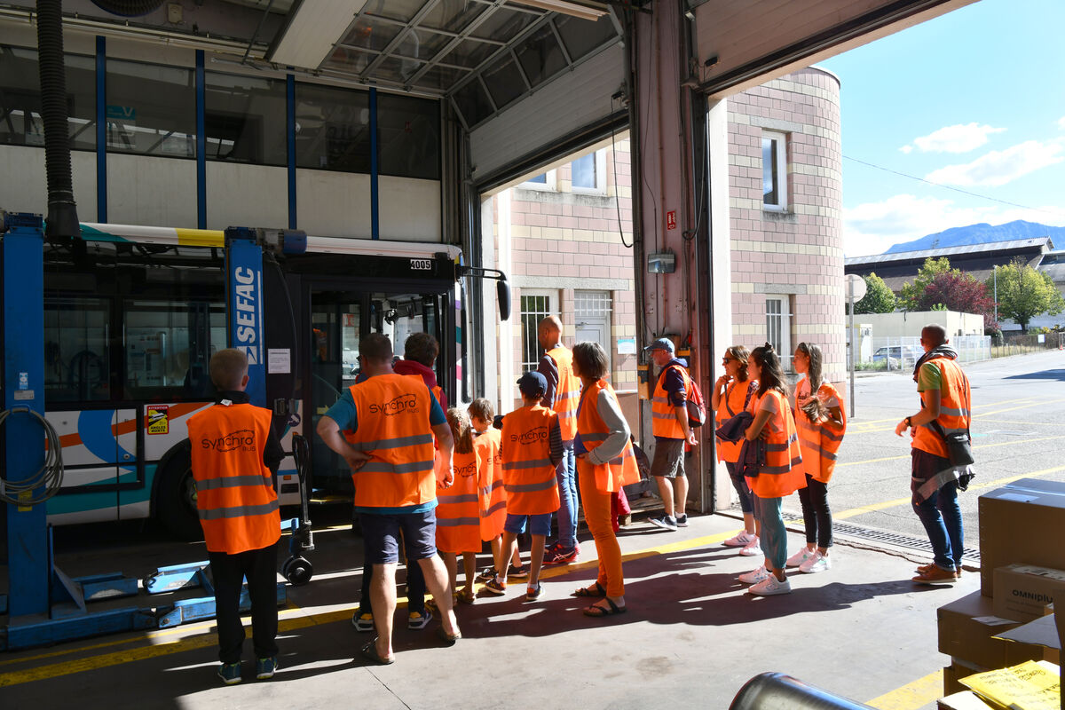 Visite guidée d'un dépôt bus