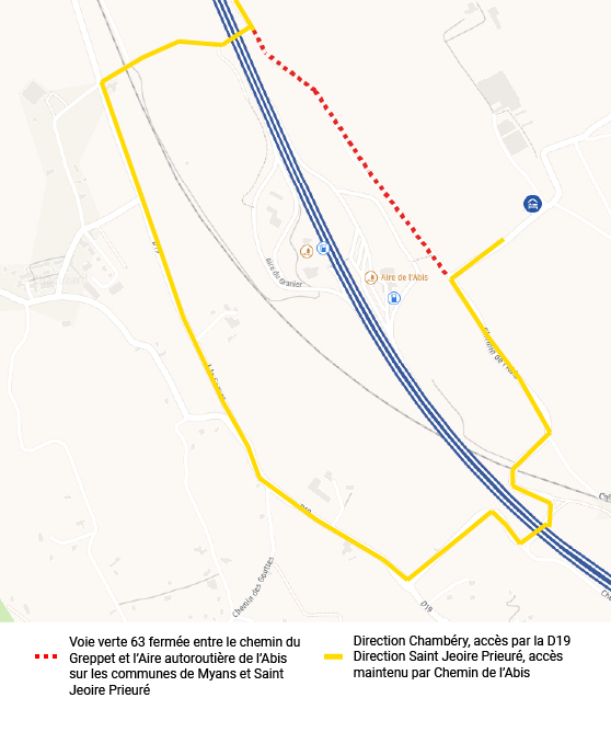 Plan des travaux sur une piste cyclable