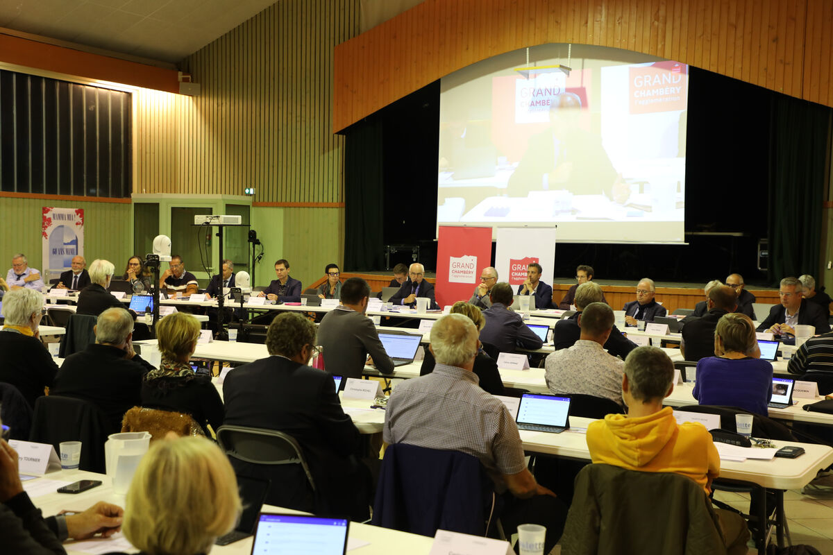 Dans une salle, des élus votent.