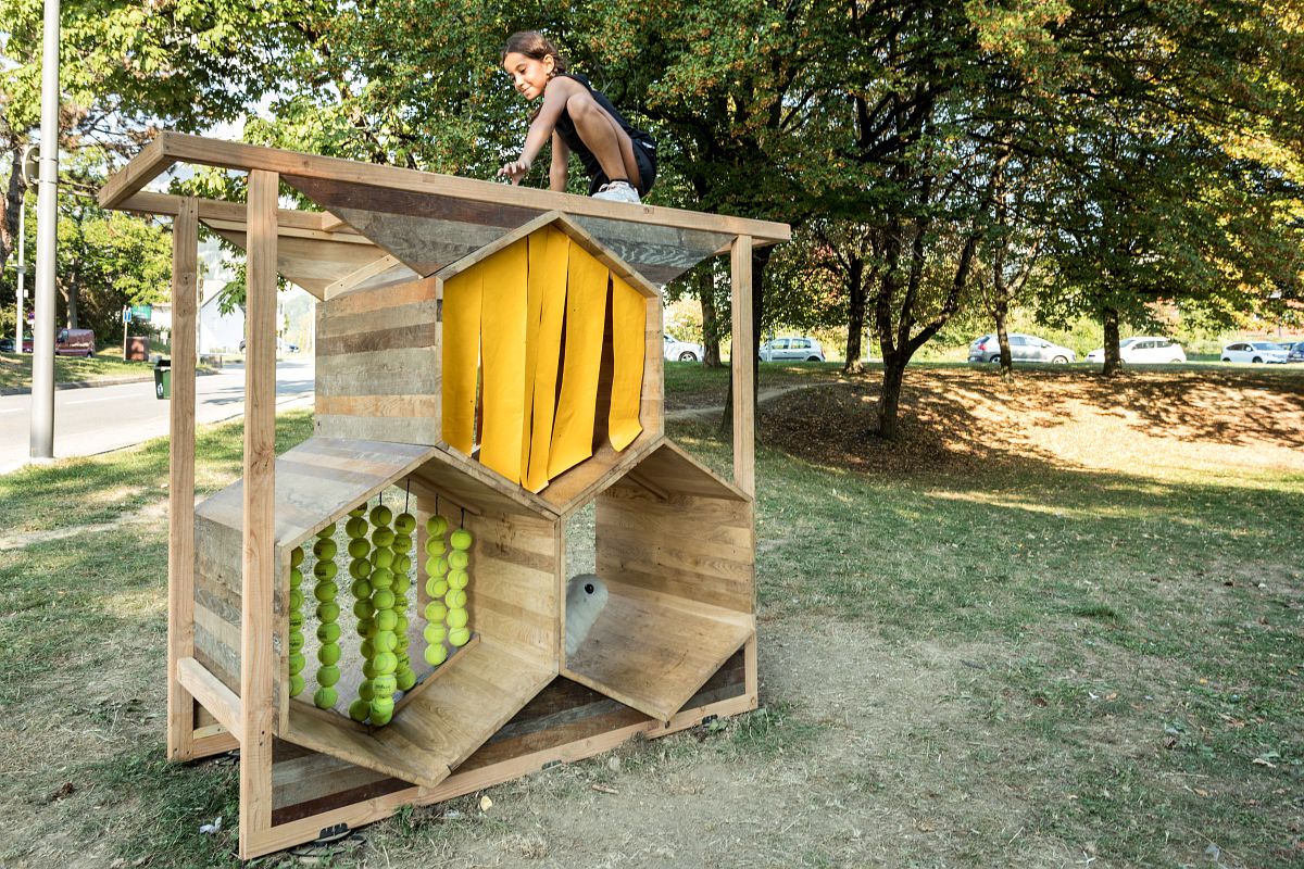 Projet Archinature, installation de structures ludiques et pédagogiques.