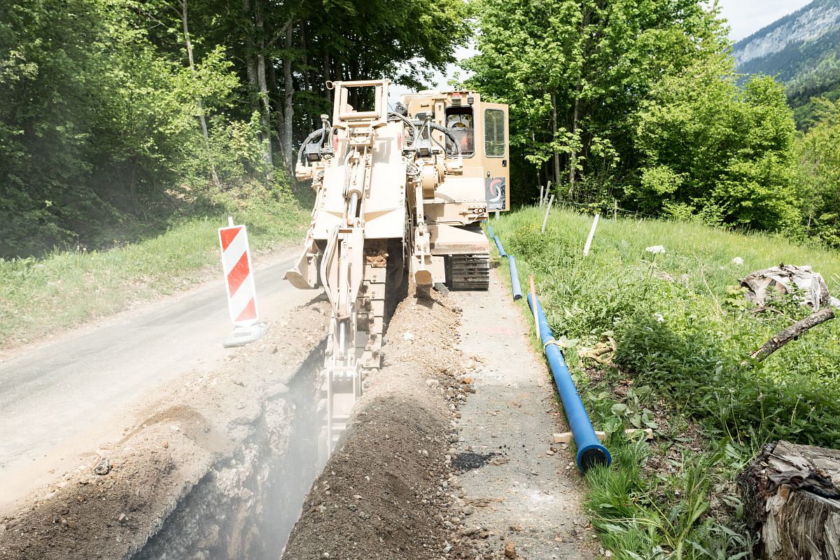 Travaux de sécurisation du réseau d'alimentation en eau potable, sur la route D912.