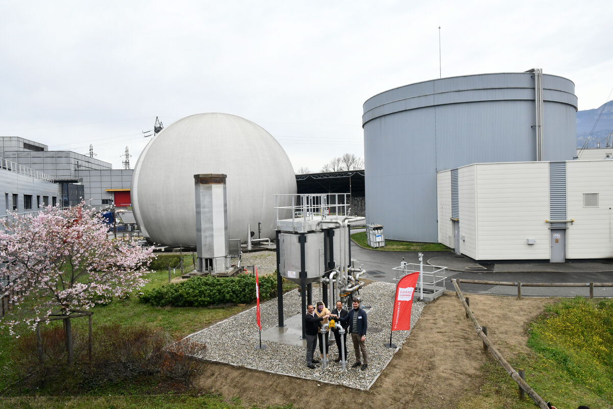 Inauguration de l'unité de purification et réinjection du biogaz.