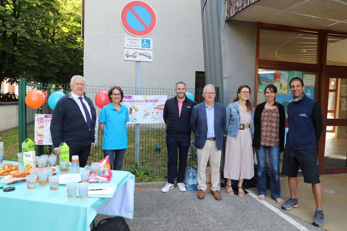 Matin d'accueil à l'école primaire de St-Alban-Leysse dans le cadre du défi des écoliers organisé par Grand Chambéry.